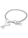 Logo Charm Chain Keyring Silver - AMI - BALAAN 9