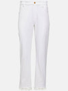 TRACY hem surgical point white pants 91311032 001 IT38 IT40 IT42 IT44 2% elastane elasticity - S MAX MARA - BALAAN 1