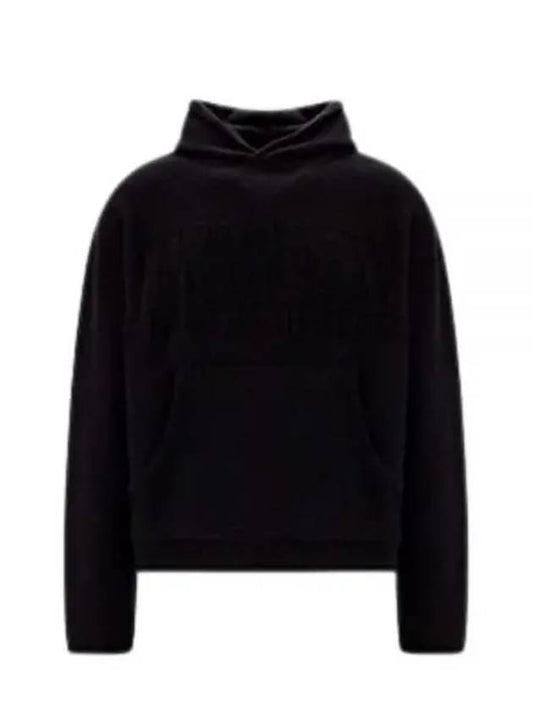 Number Zoom Logo Knit Virgin Wool Hoodie Black - MAISON MARGIELA - BALAAN 2