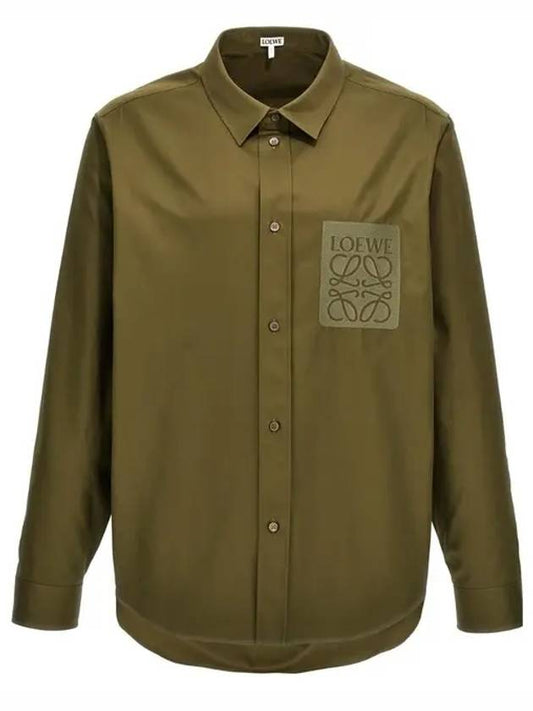 Anagram Long Sleeve Shirt Green - LOEWE - BALAAN 2