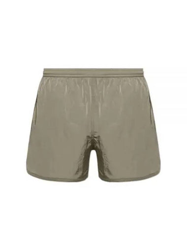 Nickel Logo Swim Shorts Light Taupe - AMI - BALAAN 1