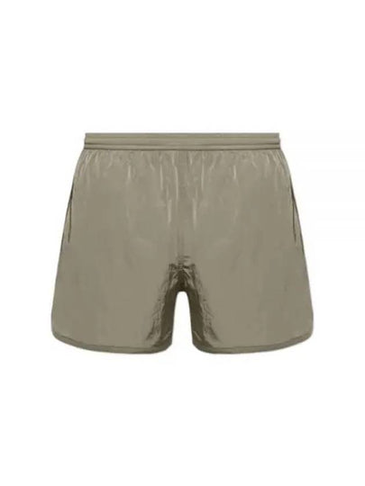 Nickel Logo Swim Shorts Light Taupe - AMI - BALAAN 2