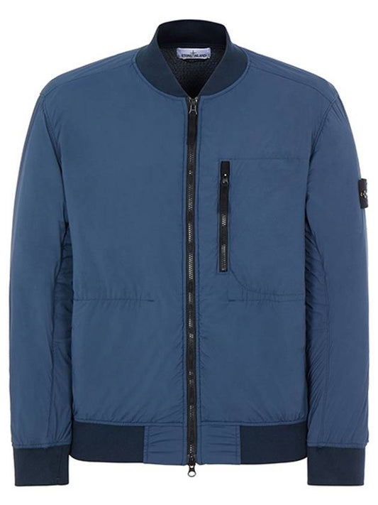 Skin Touch Nylon Garment Dyed Bomber Jacket Blue - STONE ISLAND - BALAAN 2