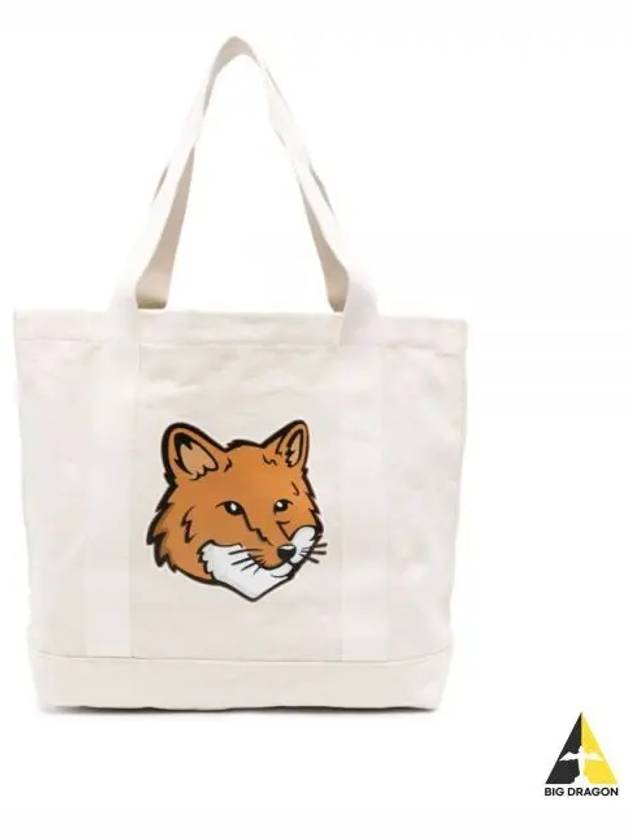 Fox Head Print Tote Bag Ecru - MAISON KITSUNE - BALAAN 2