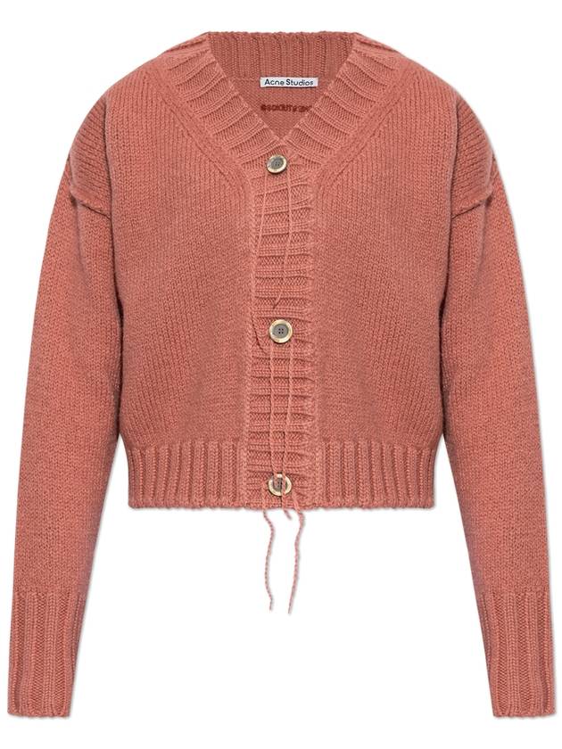 Acne Studios Wool Cardigan, Women's, Pink - ACNE STUDIOS - BALAAN 1