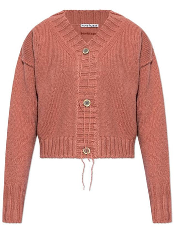 Acne Studios Wool Cardigan, Women's, Pink - ACNE STUDIOS - BALAAN 1