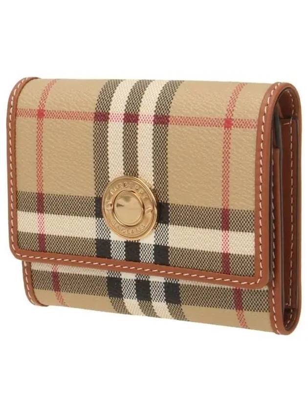 Check Half Wallet Beige - BURBERRY - BALAAN 3