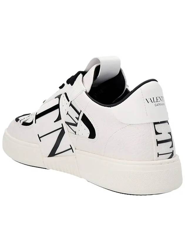 Men's VL7N Leather Low Top Sneakers White - VALENTINO - BALAAN 4