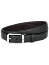 Men's Reversible Square Buckle Leather Belt Black Brown - MONTBLANC - BALAAN 3