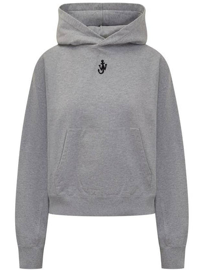 Anchor Logo Crop Hoodie Grey - JW ANDERSON - BALAAN 2