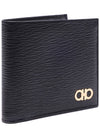 Gancini Half Wallet Black - SALVATORE FERRAGAMO - BALAAN 4