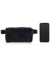 Intrecciato Mini Cassette Belt Bag Black - BOTTEGA VENETA - BALAAN 7