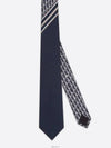 Oblique Striped Silk Tie Navy - DIOR - BALAAN 2