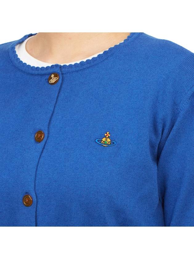 Bea Cropped Cardigan Blue - VIVIENNE WESTWOOD - BALAAN 8