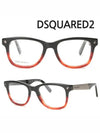 Eyewear Square Eyeglasses Black Red - DSQUARED2 - BALAAN 2