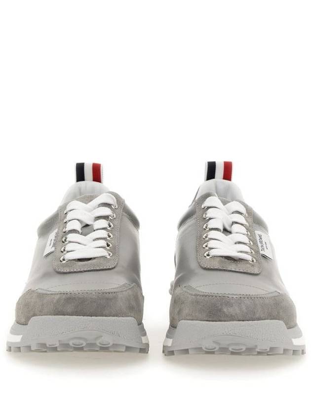 Vitello Alumni Trainer Caprede Low Top Sneakers Grey - THOM BROWNE - BALAAN 6