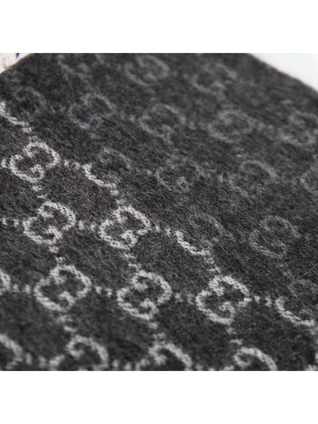 GG wool cashmere muffler gray - GUCCI - BALAAN.