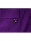 Cashmere crystal button cardigan purple 36 74242 - CHANEL - BALAAN 6