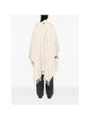 Reversible Jumbo GG Cashmere Cape Camel White - GUCCI - BALAAN 5