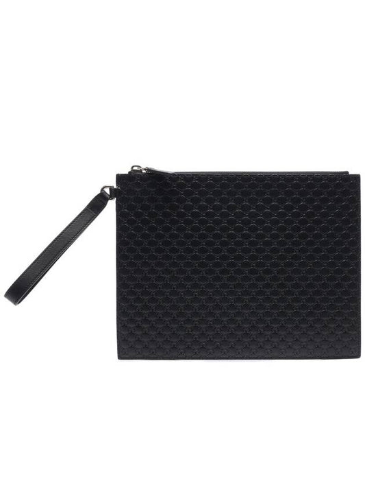 GG Micro Ssima Strap Clutch Bag Black - GUCCI - BALAAN 2