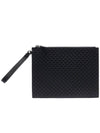 GG Micro Ssima Strap Clutch Bag Black - GUCCI - BALAAN 3