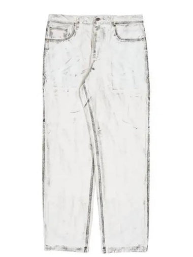 P22W040 white splice work pants - PLEASURES - BALAAN 1