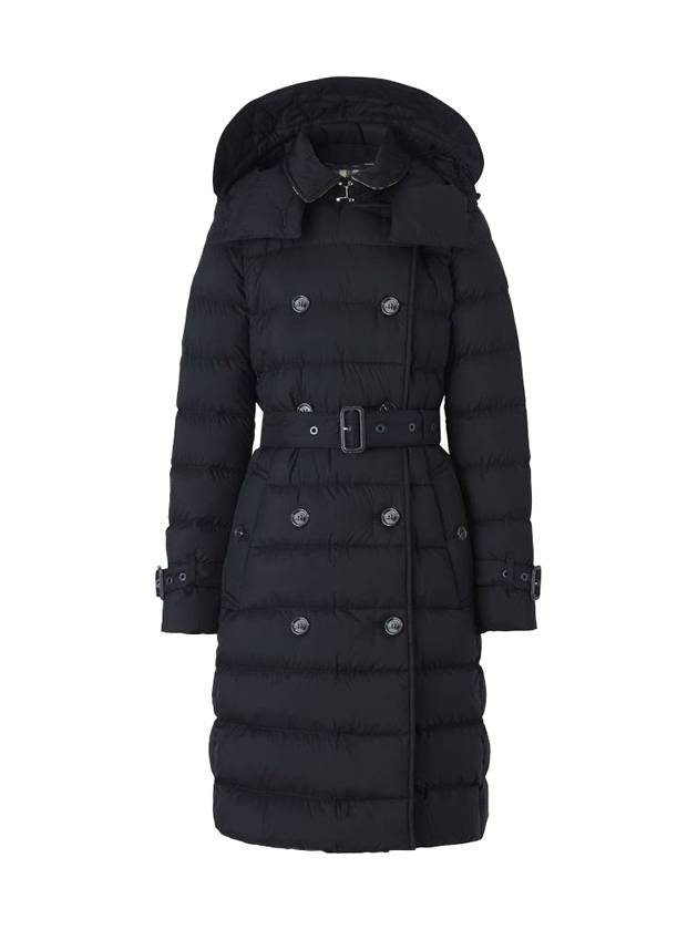 Detachable Hood Down Padded Navy Black - BURBERRY - BALAAN.