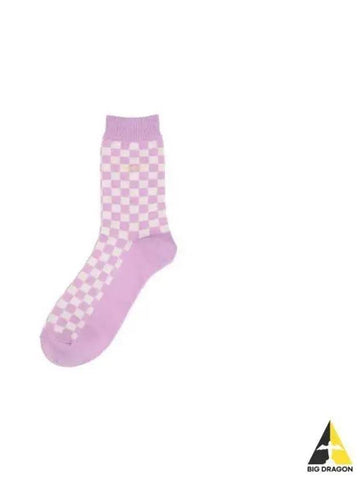 Blossom Checkerboard Socks 7013 Purple - KANGOL - BALAAN 1