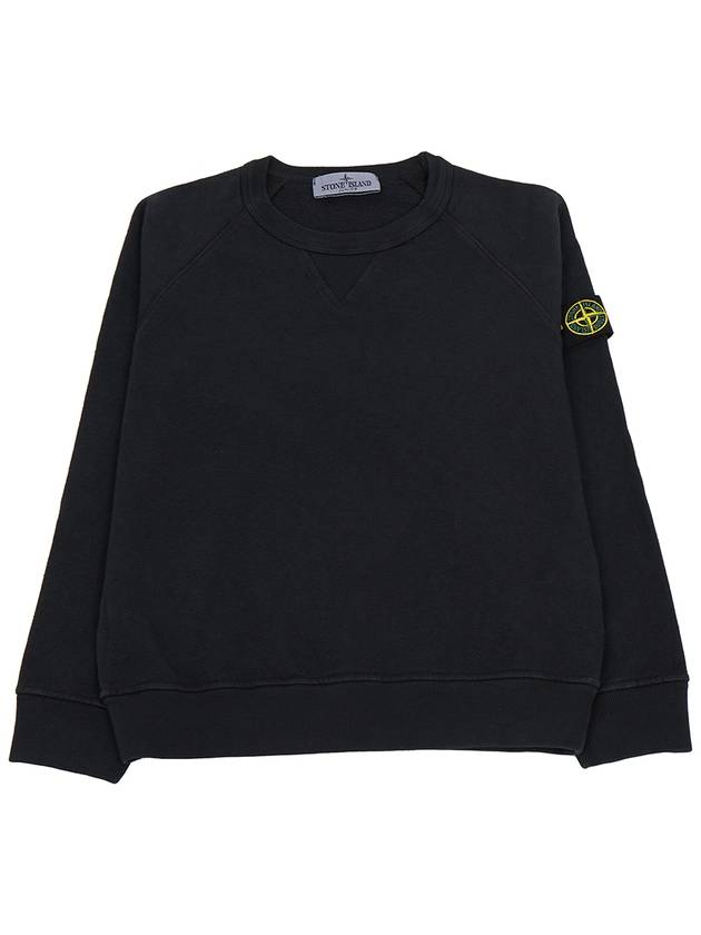 Kids 60141 Crewneck Cotton Sweatshirt Black - STONE ISLAND - BALAAN 2