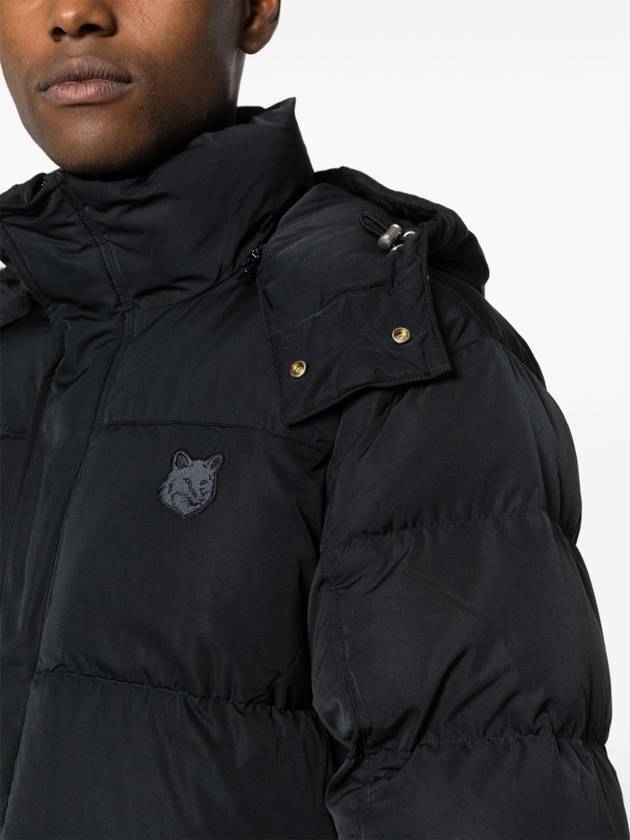 Puffer Bold Fox Head Patch Nylon Hood Padding Black - MAISON KITSUNE - BALAAN 6