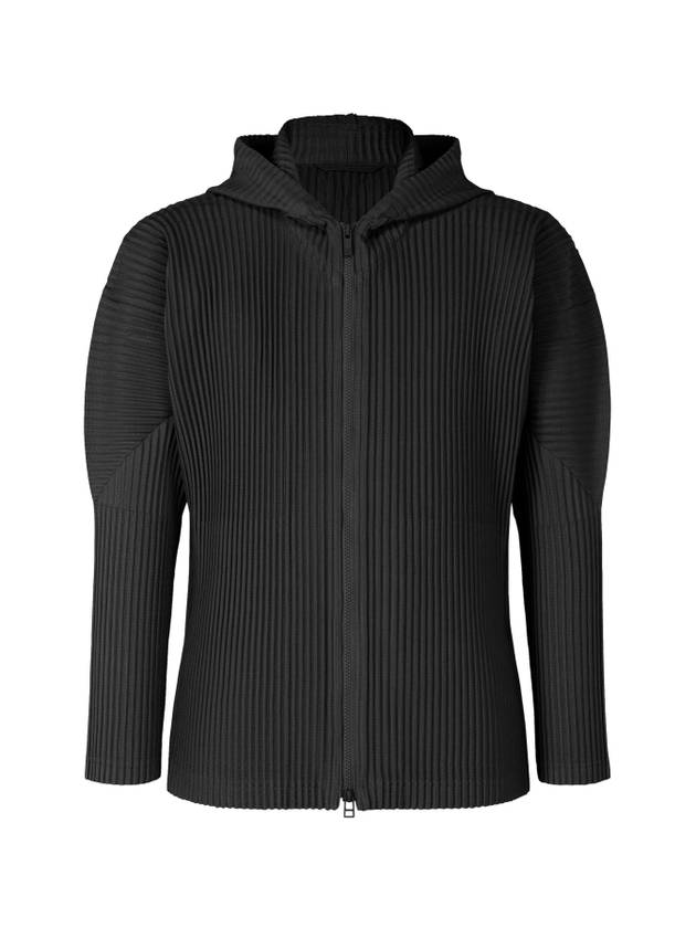 Men's MC Jun Pleated Zip Up Hoodie Black - ISSEY MIYAKE - BALAAN 1