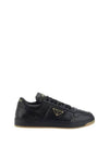 Downtown Nappa Leather Low Top Sneakers Black - PRADA - BALAAN 2