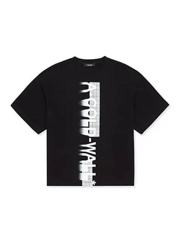 T shirt vertical large logo short sleeve black cream - A-COLD-WALL - BALAAN 1