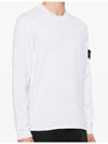 Raw Hand Cotton Crewneck Knit Top White - STONE ISLAND - BALAAN 4