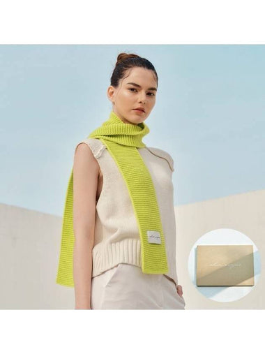 Lyra Lambswool 100 Muffler Lime - WHITE PROJECT - BALAAN 1