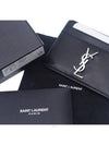 Monogram Card Case in Smooth Leather Black - SAINT LAURENT - BALAAN 7