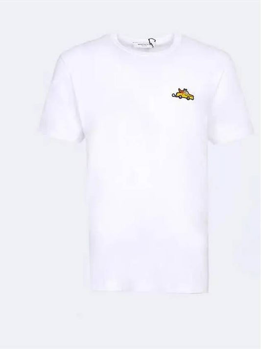 Taxi Patch Classic Short Sleeve T-Shirt White - MAISON KITSUNE - BALAAN 2