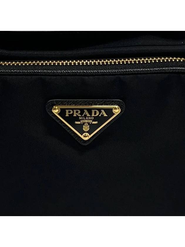 Triangle Logo Nylon Mini Cross Bag Black - PRADA - BALAAN 10