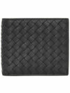 Intrecciato Weaving Half Wallet Black - BOTTEGA VENETA - BALAAN 2