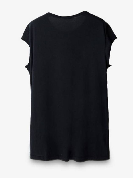 Moon print cap sleeve tshirt - ANN DEMEULEMEESTER - BALAAN 2