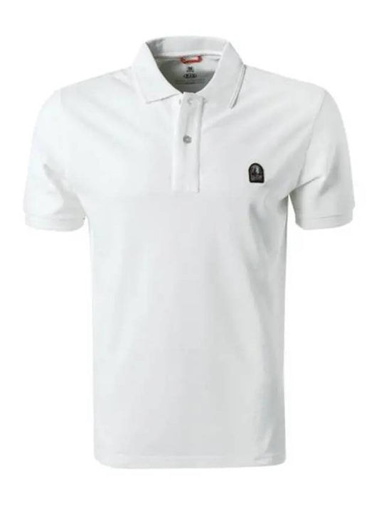 Men's Cotton Patch Polo Shirt White - PARAJUMPERS - BALAAN 2