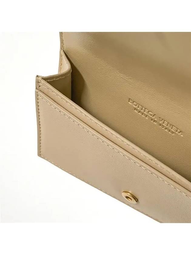 Intrecciato Flap Card Wallet Porridge - BOTTEGA VENETA - BALAAN 7