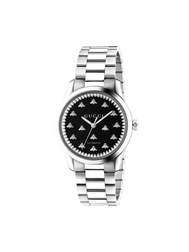 G Timeless Bee Metal Watch Black Silver - GUCCI - BALAAN 1