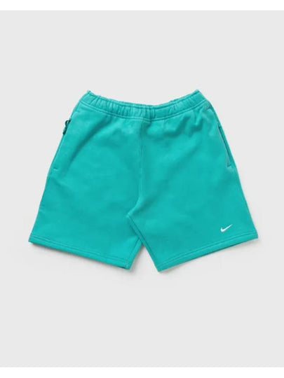 NRG Solo Swoosh Fleece Shorts Washed Teal - NIKE - BALAAN 2