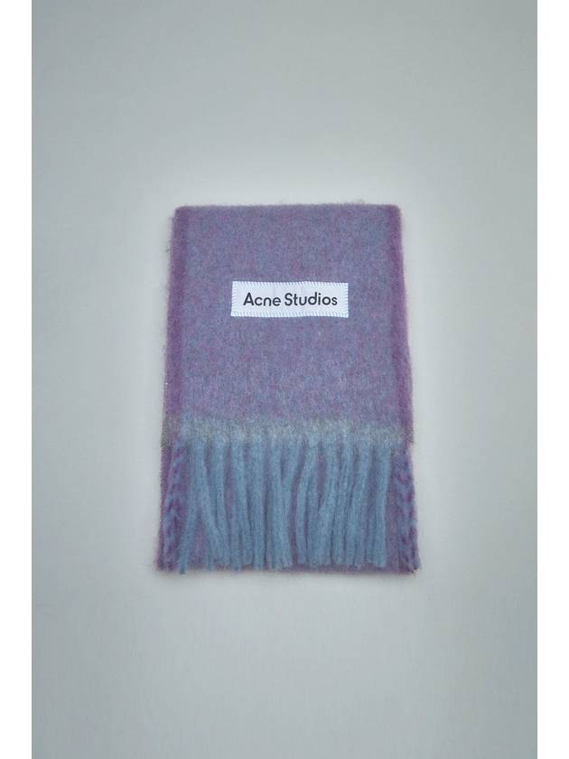 [ACNE STUDIOS] MOHAIR WOOL SCARF FRINGE FN-UX-SCAR000328 LAVENDER PURPLE - ACNE STUDIOS - BALAAN 1