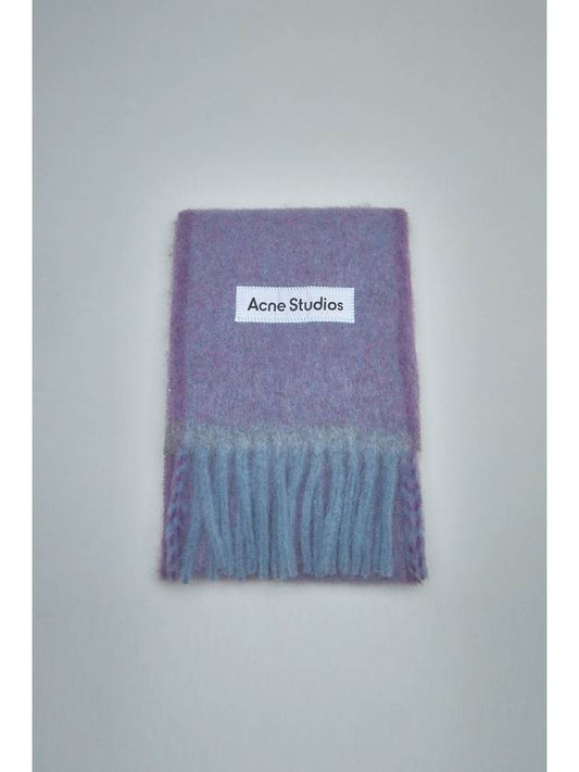 [ACNE STUDIOS] MOHAIR WOOL SCARF FRINGE FN-UX-SCAR000328 LAVENDER PURPLE - ACNE STUDIOS - BALAAN 1