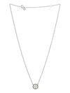 Miller Pave Logo Delicate Necklace Silver - TORY BURCH - BALAAN 8