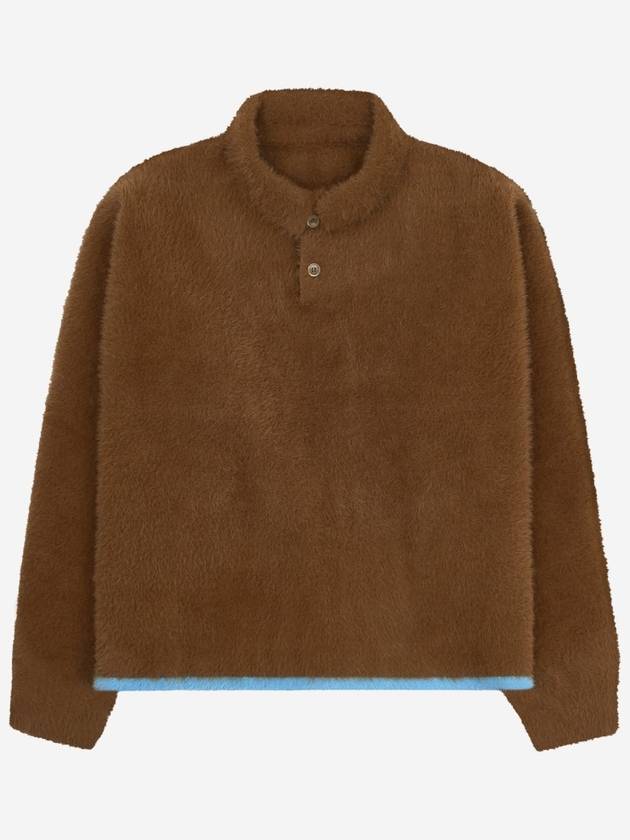 Le Neve Fluffy Long Sleeve Polo Shirt Light Brown - JACQUEMUS - BALAAN 2