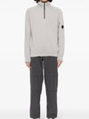 Light Fleece Half Zip-Up Sweatshirt Grey - CP COMPANY - BALAAN 4