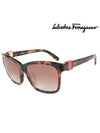 Eyewear Square Acetate Sunglasses Brown - SALVATORE FERRAGAMO - BALAAN 2